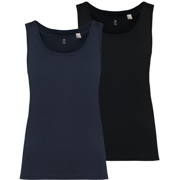 YTWOO 2er Pack Damen Tank Top aus 100% Bio-Baumwolle
