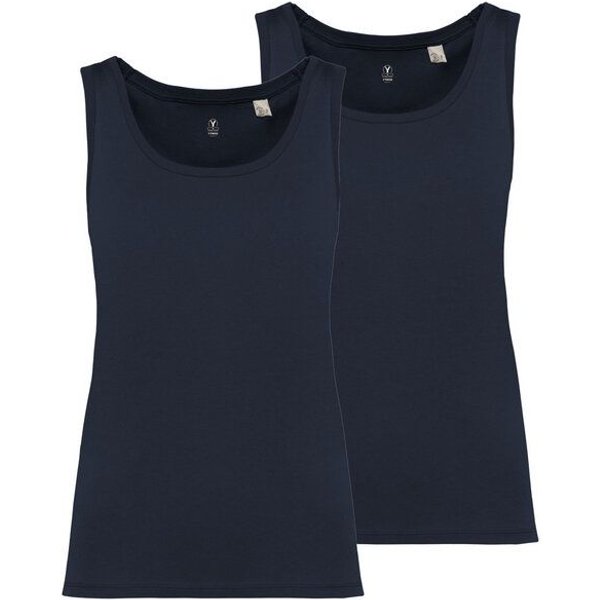 YTWOO 2er Pack Damen Tank Top aus 100% Bio-Baumwolle