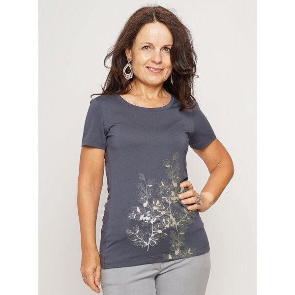 Peaces.bio - handbedruckte Biomode Lieber Wieder Shirt Buchenzauber Damen