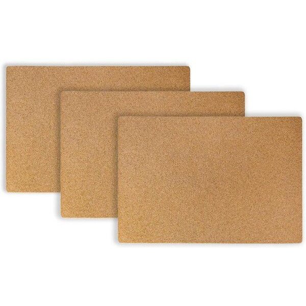 Kork-Deko 3er-Pack Kork Schreibtischunterlage - Büro, Homeoffice & Kinderzimmer
