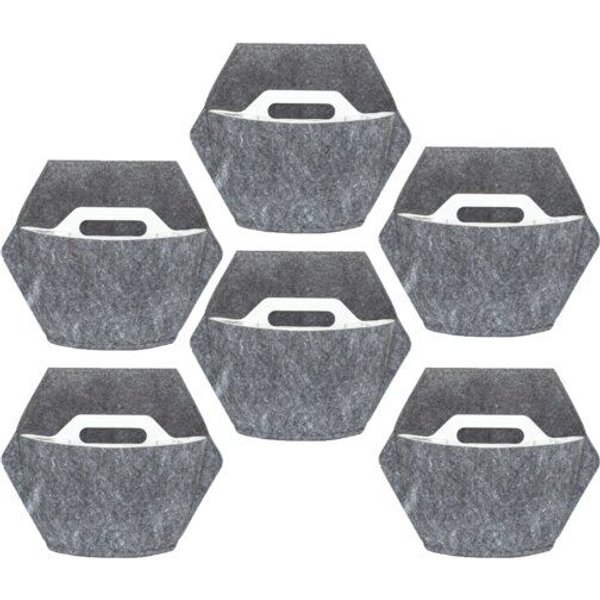 CitySens 6er-Pack Wand-Blumentopf mit Textilbezug