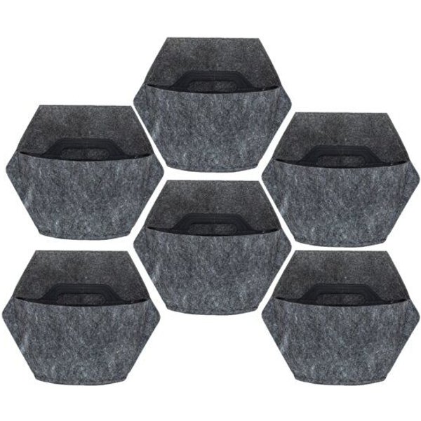 CitySens 6er-Pack Wand-Blumentopf mit Textilbezug