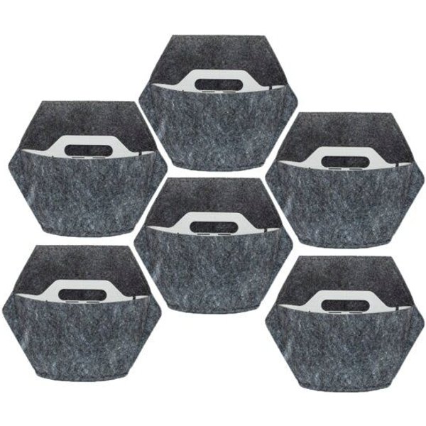 CitySens 6er-Pack Wand-Blumentopf mit Textilbezug