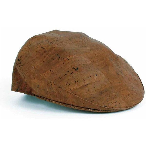 Kork-Deko Schiebermütze aus Korkstoff - beige oder braun - Kork Mütze, Korkhut