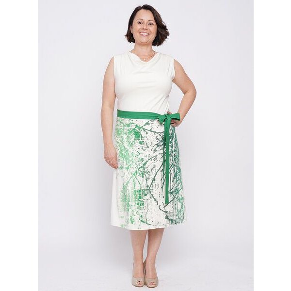 Peaces.bio - handbedruckte Biomode Wasserfallkleid Wasserzauber