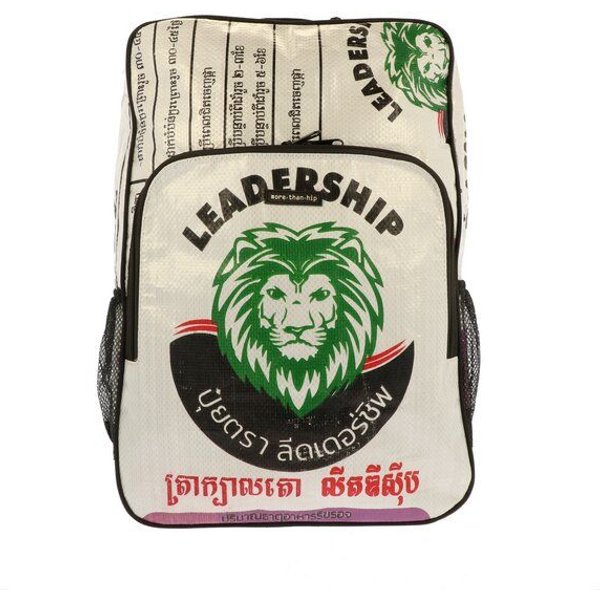 MoreThanHip Laptop-Rucksack 15,6 Zoll aus recycelten Zement- oder Fischfuttersäcken - Trong
