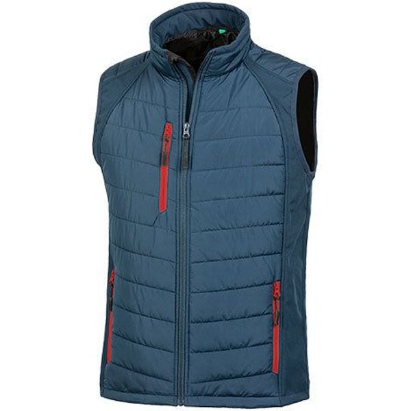 Result Genuine Recycled Herren Weste Steppweste Atmungsaktiv Wasserabweisend Bodywarmer bis Größe 4XL Wattiert Padded Übergangsweste