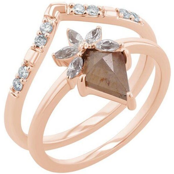 Eppi Set mit Salt and Pepper Diamanten und Moissaniten Leony