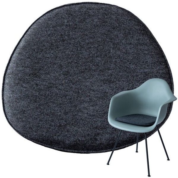 easy and green Sitzkissen Filz Oval | aus upcycling rPET Filz | Rutschfest | 40 x 36cm