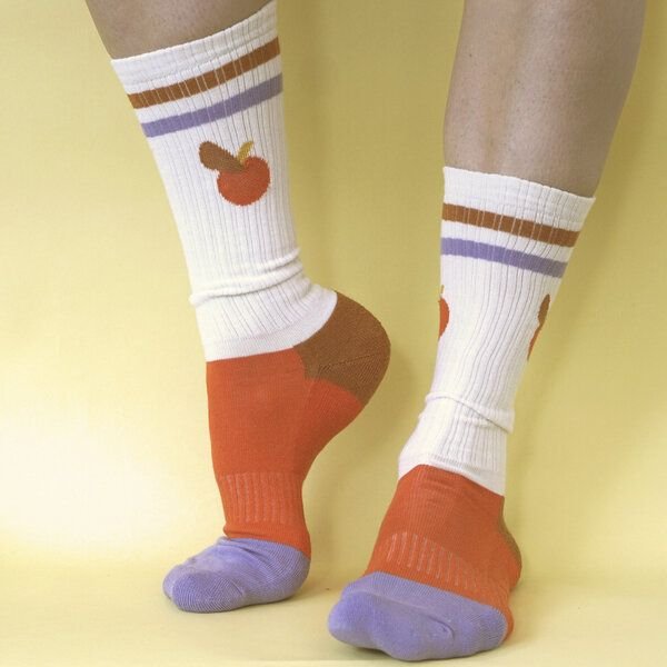 Fräulein Prusselise Sportsocke Obst Tennissocke, bunt gemustert