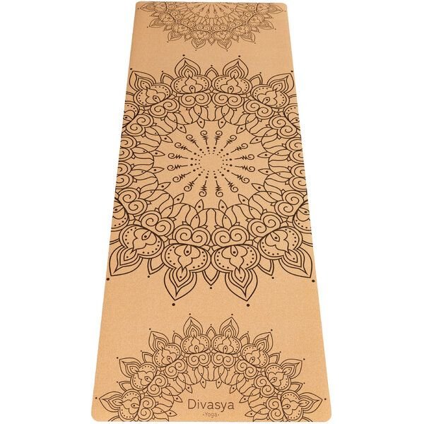 Divasya Yogamatte aus Kork & Naturkautschuk | mit Gurt & Hülle | 6 Designs