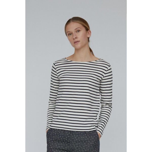 Basic Apparel Gestreiftes Langarmshirt BRETON aus Bio-Baumwolle