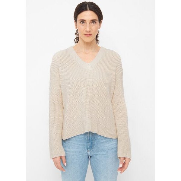 Givn Berlin Damen Strickpullover mit V-Ausschnitt aus Bio-Baumwolle - ELSA