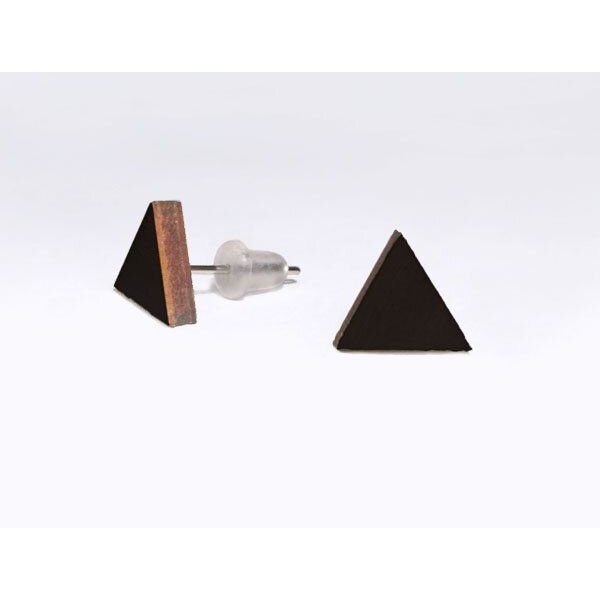 GARY MASH Holz-Ohrstecker Dreieck, viele Farben