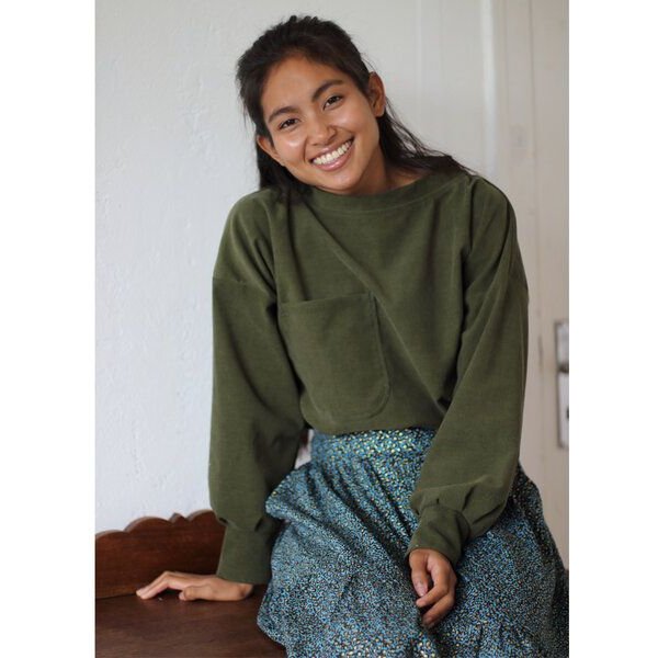 ManduTrap Cordpullover aus Bio-Baumwolle – Blau oder Grün