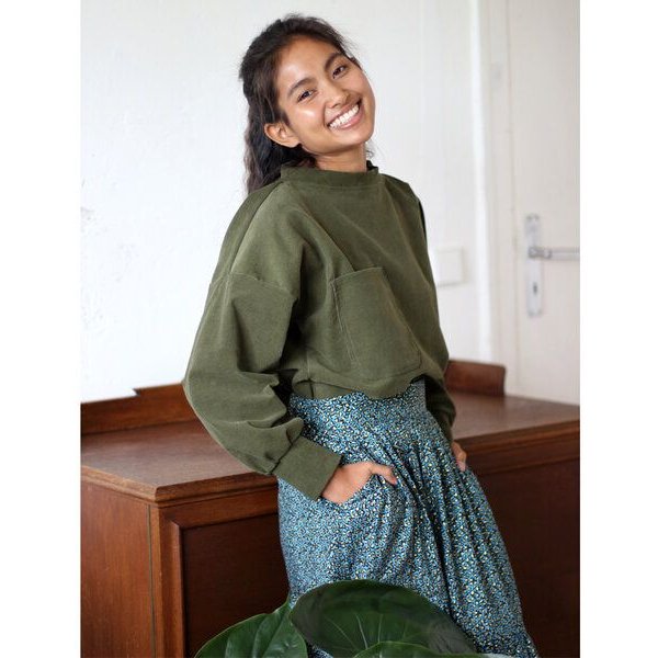 ManduTrap Cordpullover aus Bio-Baumwolle – Blau oder Grün