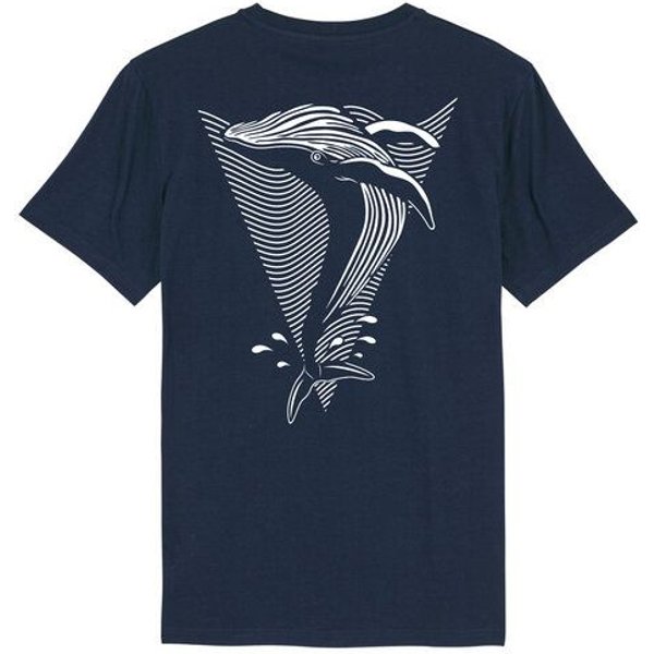 vis wear Wal - Göttin der Ozeane - Back Print Premium T-Shirt