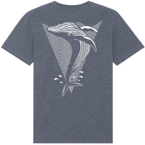 vis wear Wal - Göttin der Ozeane - Back Print Premium T-Shirt