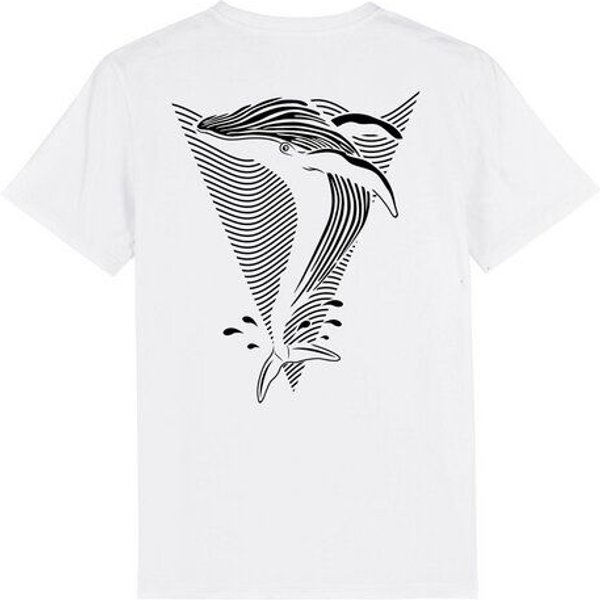vis wear Wal - Göttin der Ozeane - Back Print Premium T-Shirt