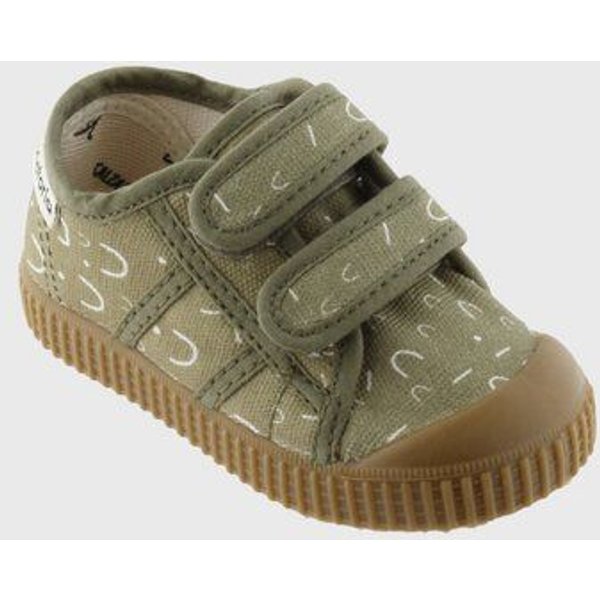 Victoria vegane bedruckte Kinder-Klett-Sneaker – Basket de Lona