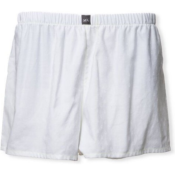 soki Weiße Upcycling Boxershorts aus geretteter Bettwäsche