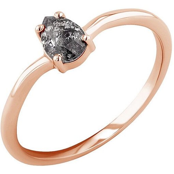 Eppi Verlobungsring mit Salt and Pepper Diamant in Birmenform Roisin