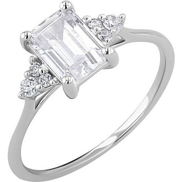 Eppi Verlobungsring mit Moissanit und Lab Grown Diamanten Miha