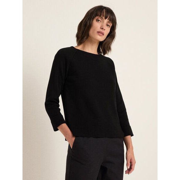 LANIUS Pullover in Punto Milano aus Bio-Baumwolle