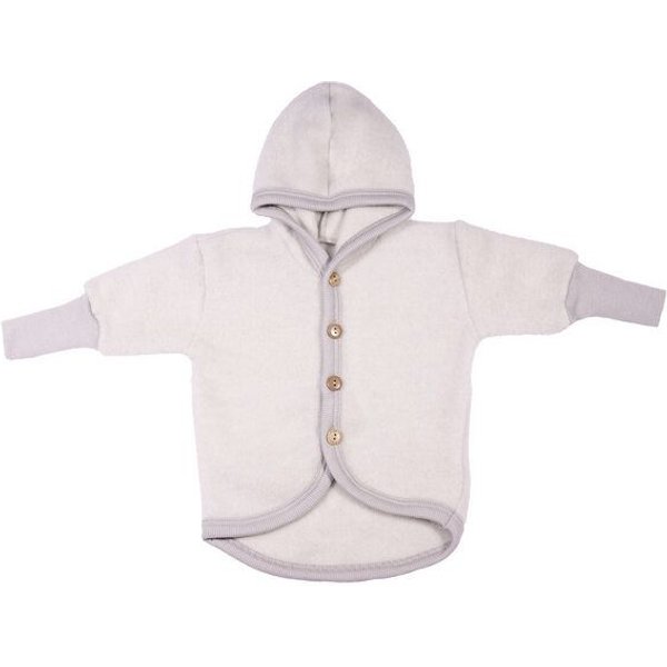Cosilana Baby Fleece-Jacke mit Kapuze Schurwolle (kbT) Baumwolle (Bio)