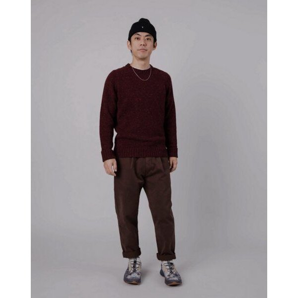 Brava Fabrics Raglan Wool Sweater Bordeaux