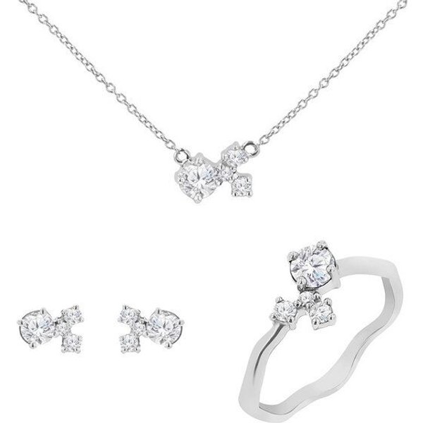 Eppi Cluster Schmuckset mit Moissaniten und Lab Grown Diamanten Halli