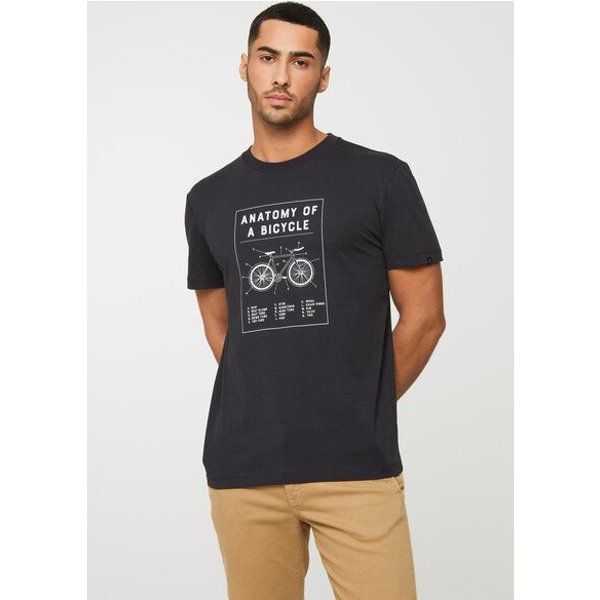 Herren T-Shirt aus Bio-Baumwolle - AGAVE BIKE ANATOMY - recolution
