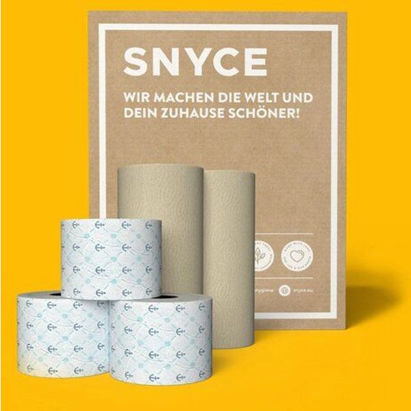 SNYCE Spar-Set Toilettenpapier und Küchenrollen - 100% Recycling