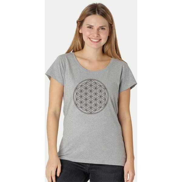 Peaces.bio - handbedruckte Biomode Loosefit Shirt Die Blume des Lebens