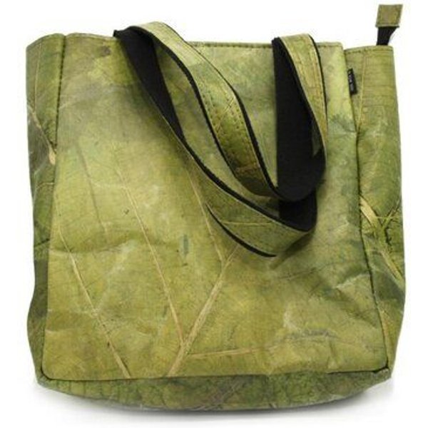 ECOMONKEY® Handtasche + veganes Lederimitat aus Blättern