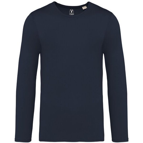 YTWOO Ausgewaschenes Herren Langarmshirt aus Bio-Baumwolle - Made in Portugal