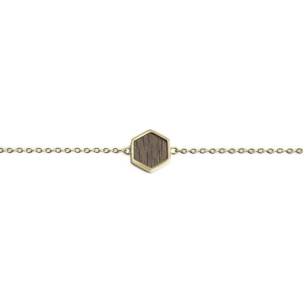BeWooden Armbänder mit Holzdetail - Motiv Hexagon - Verschiedene Farben und Grössen