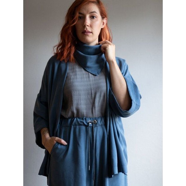 Ecostories weite Tencel Hose Blueish Moon