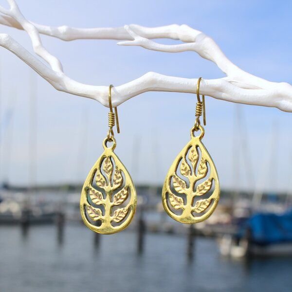 Schönes aus Indochina Upcycling Schmuck Ohrringe Messing