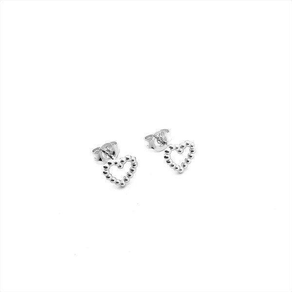 MOANINA Ohrringe Love Herz - 925 Silber/18k Gold Vermeil