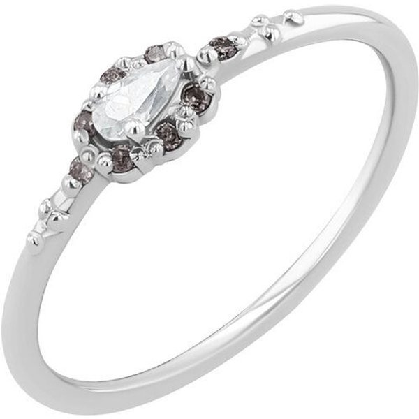 Eppi Ring mit Moissanit und Salt and Pepper Diamanten Kaylyn