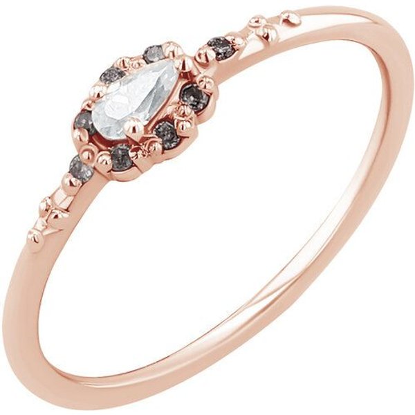 Eppi Ring mit Moissanit und Salt and Pepper Diamanten Kaylyn