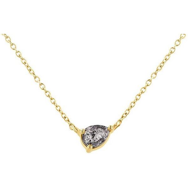 Eppi Halskette mit Salt and Pepper Diamant in Birnenform Maliah
