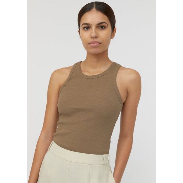 The Slow Label Geripptes Tank Top aus Bio- und recycelter Baumwolle / Wendbar