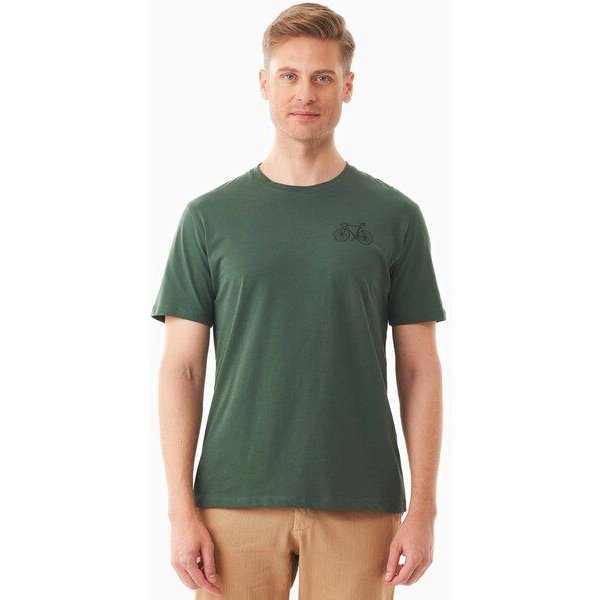 ORGANICATION T-Shirt aus Bio-Baumwolle mit Fahrrad-Print