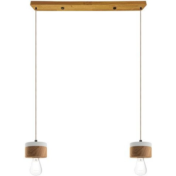 ALMUT von Wildheim 2er Pendelleuchte Eichenholz und Pastelltönen skandinavisches Design