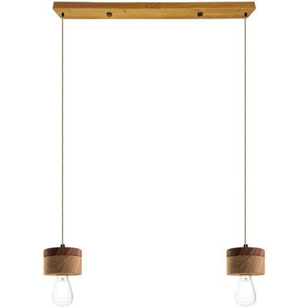 ALMUT von Wildheim 2er Pendelleuchte Eichenholz und Pastelltönen skandinavisches Design