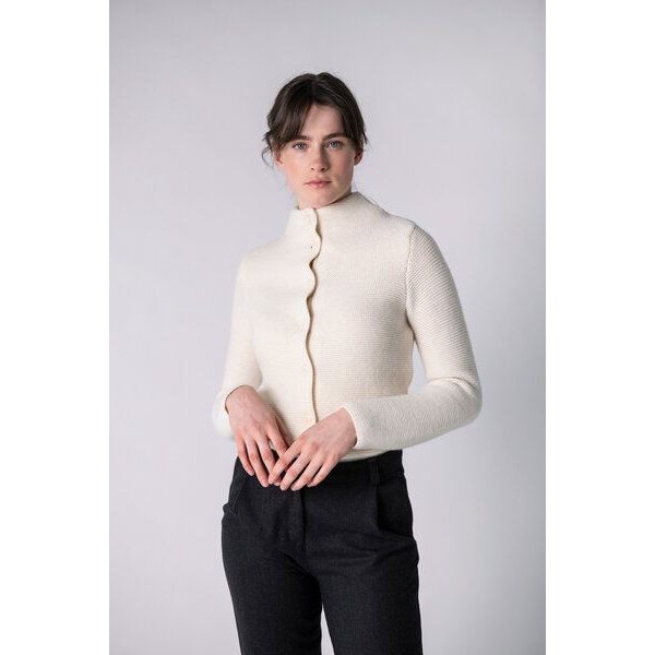 Grenz/gang Damen Strickjacke ELLY aus Schurwolle (kbT) - uni