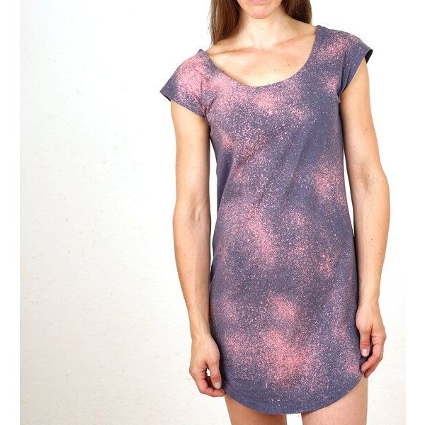 Lena Schokolade T-Shirt Kleid mit Sternenhimmel