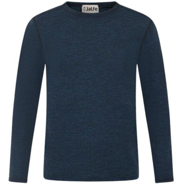 Jalfe Herren-Longsleeve Wolle melange